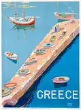Pericles Byzantios, Greece Aegean Island Jetty, 1948, poster