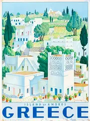 Georgios Moschos, Greece Island of Andros, 1949, poster