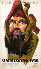 Lode Sebregts, Stad Antwerpen Ommegang, 1958, poster
