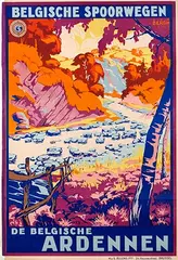 Joseph Van Den Bergh, Belgische Spoorwegen De Belgische Ardennen, 1927, poster