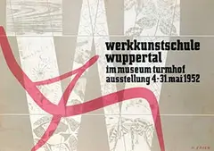 Erven, Werkkunstschule Wuppertal, 1952, poster