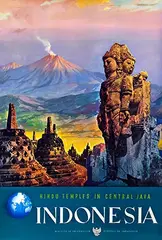 Victor J. Trip, Indonesia Hindu Temples in Centraal Java (Borobudur), poster