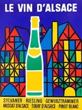 Omnes, Le Vin d'Alsace Gewurtzstraminer, poster