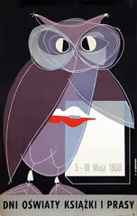 Andrzej Zaborowski, Dni Oswiaty Ksiazki i Prasy (Education, Books, and Press Days), 1958, poster