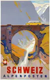 Wilhelm F. Burger, Schweiz PTT Alpenposten, 1937, poster