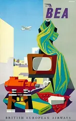 Ivor Adelman, Fly BEA British European Airways, 1957, poster