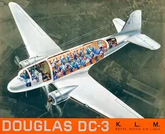 Jean Walther, Douglas DC-3 K.L.M. (English version), 1938, poster