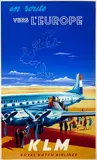 Heusden Joop van, KLM en route vers L'Europe, poster