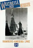 Theodore P. Etbauer, HAPAG Weltreise 1933 mit dem "Resolute" (Wat Arun Bangkok), 1932, poster