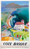 Vecoux, Côte Basque Chemins de Fer Français, 1946, poster