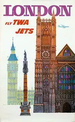 David F. Klein, Fly TWA Jets London, poster
