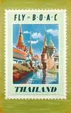 Xenia, Fly by BOAC Thailand, 1952, poster