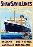 William McDowell, Shaw Savill Lines England South Africa Australia New Zealand, poster