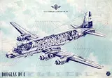 Joop van Heusden, KLM Douglas DC4, poster