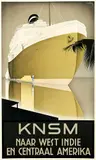 Willem F. ten Broek, KNSM Naar West Indië en Centraal Amerika, 1937, poster