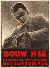 Dirk H. Melk, Bouw mee Sluit u aan bij de NSB, poster