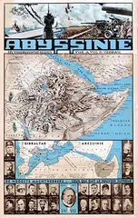W.H. Seghers, Abyssinië in vogelvlucht gezien, 1935, poster