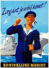Frans Mettes, Koninklijke Marine Zorg dat je erbij komt!, poster