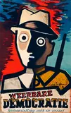 Dick Elffers, Weerbare Democratie tentoonstelling volk in verzet, 1946, poster
