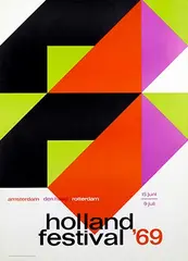 Dick Elffers, holland festival, 1969, poster