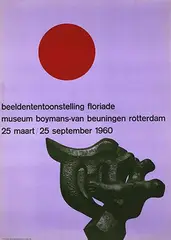 Benno Wissing, beeldententoonstelling floriade boymans-van beuningen rotterdam, 1960, poster