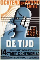 Maurits Aronson, De Tijd Ochtend en Avond Editie, poster