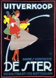 Leeuwenstein, Uitverkoop Dames-Confectie De Ster Rotterdam, poster