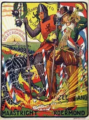 Johan Geeraerts, Zelfbeschikkingsrecht Volkerenbond Zeeland Maastricht Roermond (Vlaanderen, Nederland helpt elkaar!), 1919, poster