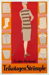Kurt Börmel, Trikotage Strümpfe golf, poster