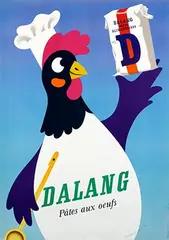 Herbert Leupin, Dalang Pâtes aux oeufs, 1949, poster