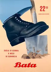 Peter Birkhäuser, Bata Suola di Gomma, 1956, poster