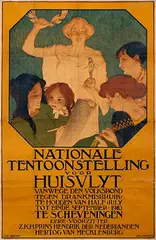 Jan H. Franken, Nat. Tentoonstelling voor Huisvlyt te Scheveningen, 1910, poster