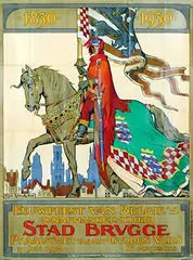 Florimond Van Acker, Eeuwfeest van Belgie's Onafhankelijkheid Stad Brugge, 1930, poster