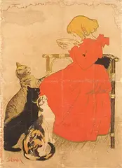 Theophile A Steinlen, Before text (Lait pur Stérilisé), 1896, poster