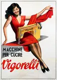 Gino Boccasile, Macchine Per Cucire Vigorelli, poster