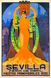 Juan Balcera, Sevilla (orange dress) Feria de Abril Fiestas Primaverales, 1935, poster
