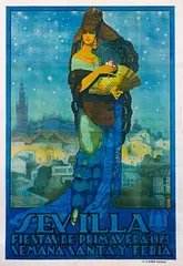 J. van Miguel, Sevilla Fiestas de Primavera Semana Santa y Feria, 1925, poster