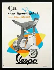 B. Ambroise, Vespa Gilbert Bécaud, poster