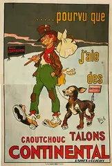 Mich, Pneus Continental caoutchouc talon, 1908, poster