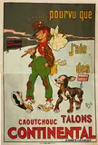Mich, Pneus Continental caoutchouc talon, 1908, poster