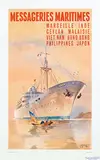 Jean des Gachons, Messageries Maritimes Inde Ceylan Malaisie Viet Nam Hong Kong Philippines Japon, 1958, poster