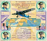 Jaak, KLM Amsterdam-Batavia en terug "Pelikaan" type Fokker F.XVII, 1935, poster