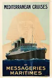 Sandy-Hook, Mediterranean Cruises by Messageries Maritimes, 1924, poster