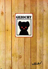Hendrik M. (Dick) Bruna, Gezocht allicht! (zwarte beertjes), poster