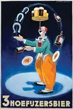 Bernard Leemker, 3 Hoefijzersbier (clown), poster
