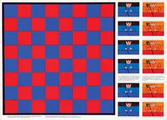 W.+M. Lindner, Ausschneidebogen Schachspiel Chess-set, poster