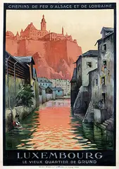 Alo, Luxembourg le Vieux Quartier de Grund, poster