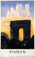 Robert Falcucci, Paris Chemins de Fer Francais (Arc de Triomphe), poster