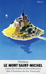 Bernard Villemot, Visitez Le Mont Saint-Michel, 1968, poster