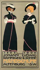 Ludwig Hohlwein, Ranniger and Söhne Handschuhe Altenburg, 1908, poster